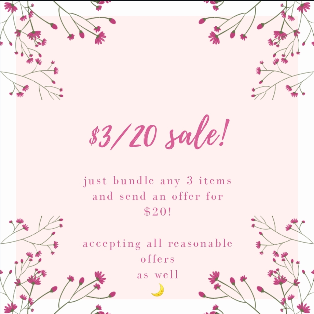 🌙 3/$20 sale!!🌙